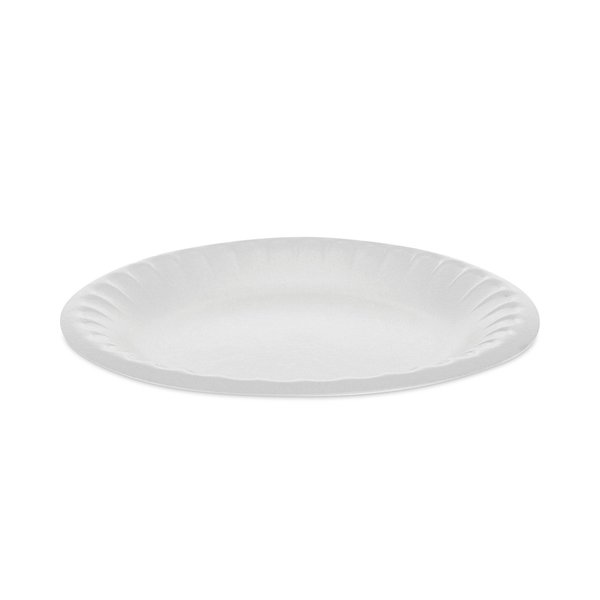 Pactiv Unlaminated Foam Dinnerware, Plate, 6" Diameter, White, PK1000 YTH100060000